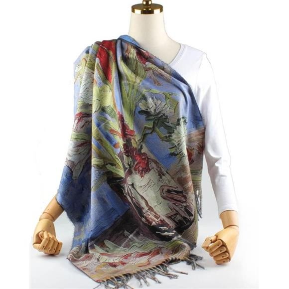 Soft Cashmere Feel Scarf For Women Scarves Large Shawl Wrap Art Print - Picture 1 of 8